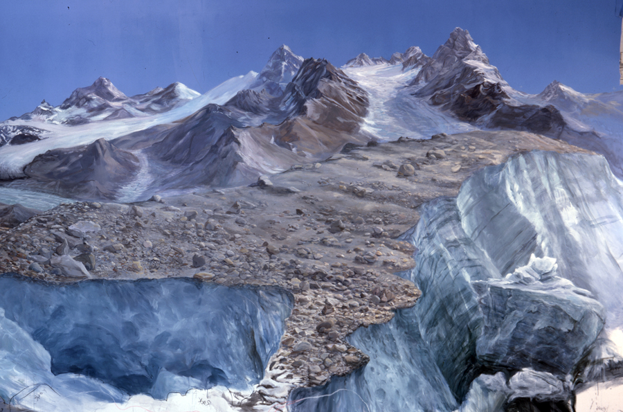 Glacier mural detail  (~18' X 22')