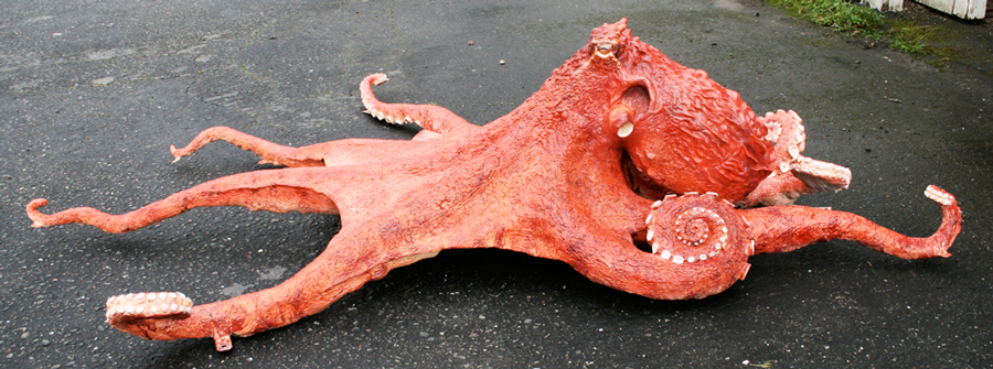 A model of a large octopus